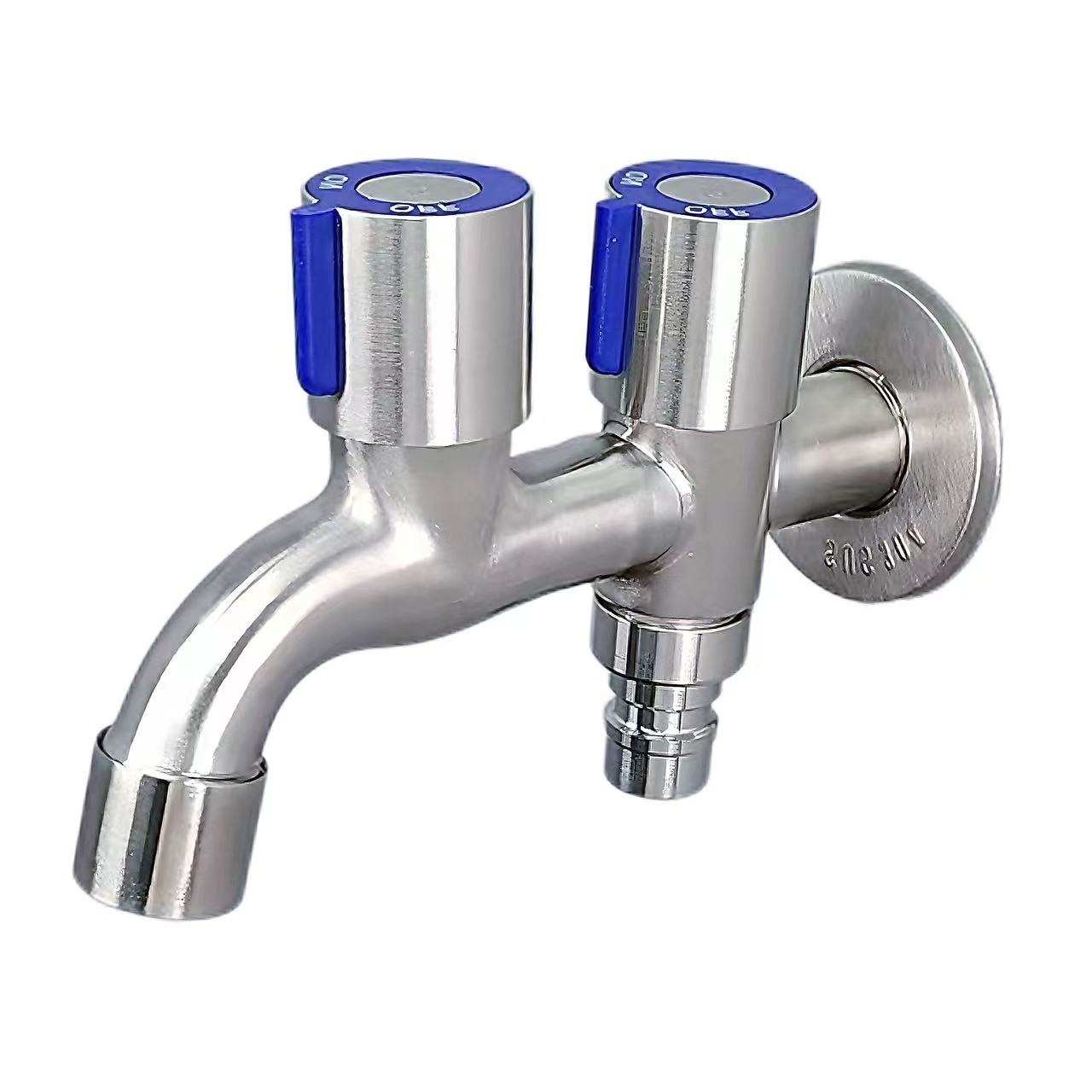 304 Steel Double-Control Double-Outlet Faucet