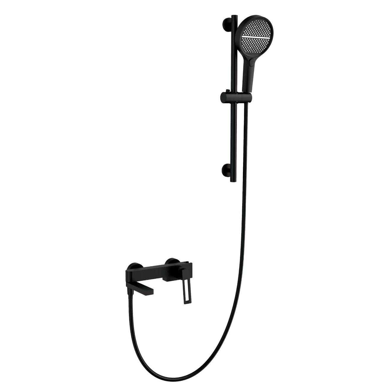 Nigrum Minimalist circa Handheld Shower caput cum Height De revolutionibus