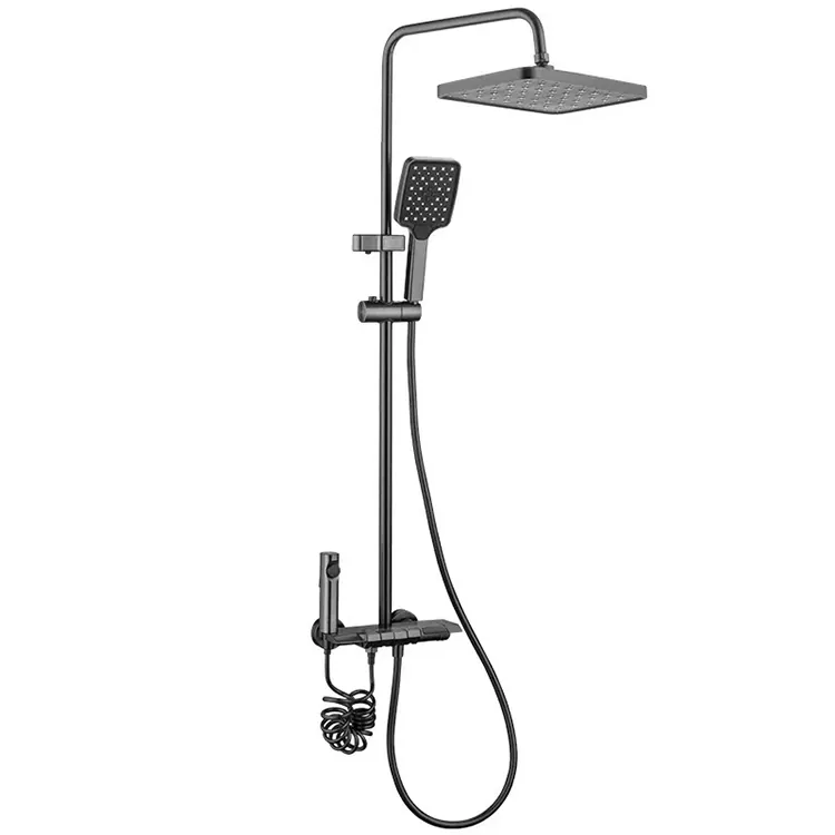 Nigrum supra caput imbrem et Handheld Spray tormentarii Cum tribus RAMULUS Nozzles Set