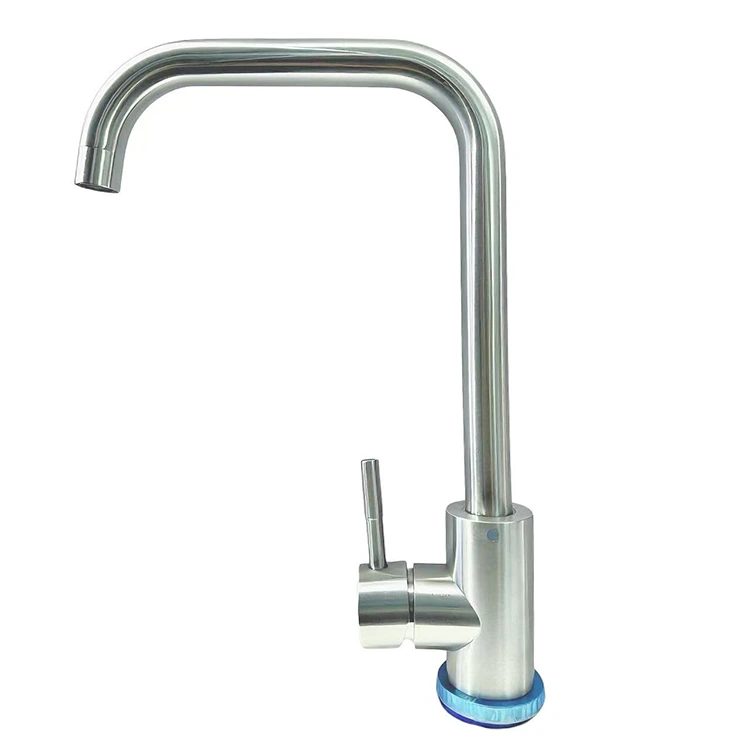 Gooseneck Brushed Mixer Kitchen Faucet