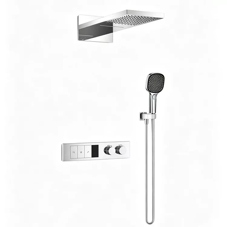 Abscondita est Thermostatic supra caput imbrem et Handheld imber Set